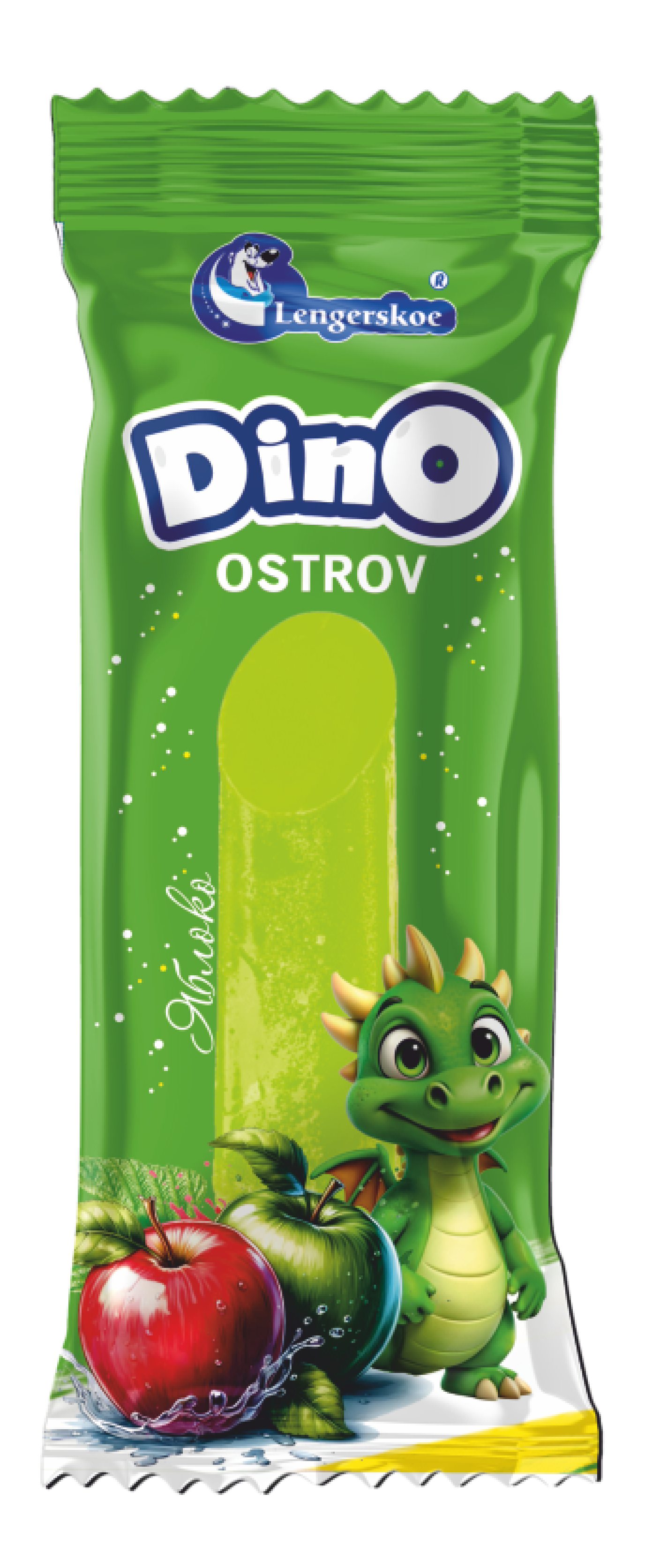 «Dino Ostrov» фруктовый лед со вкусом яблока 80г