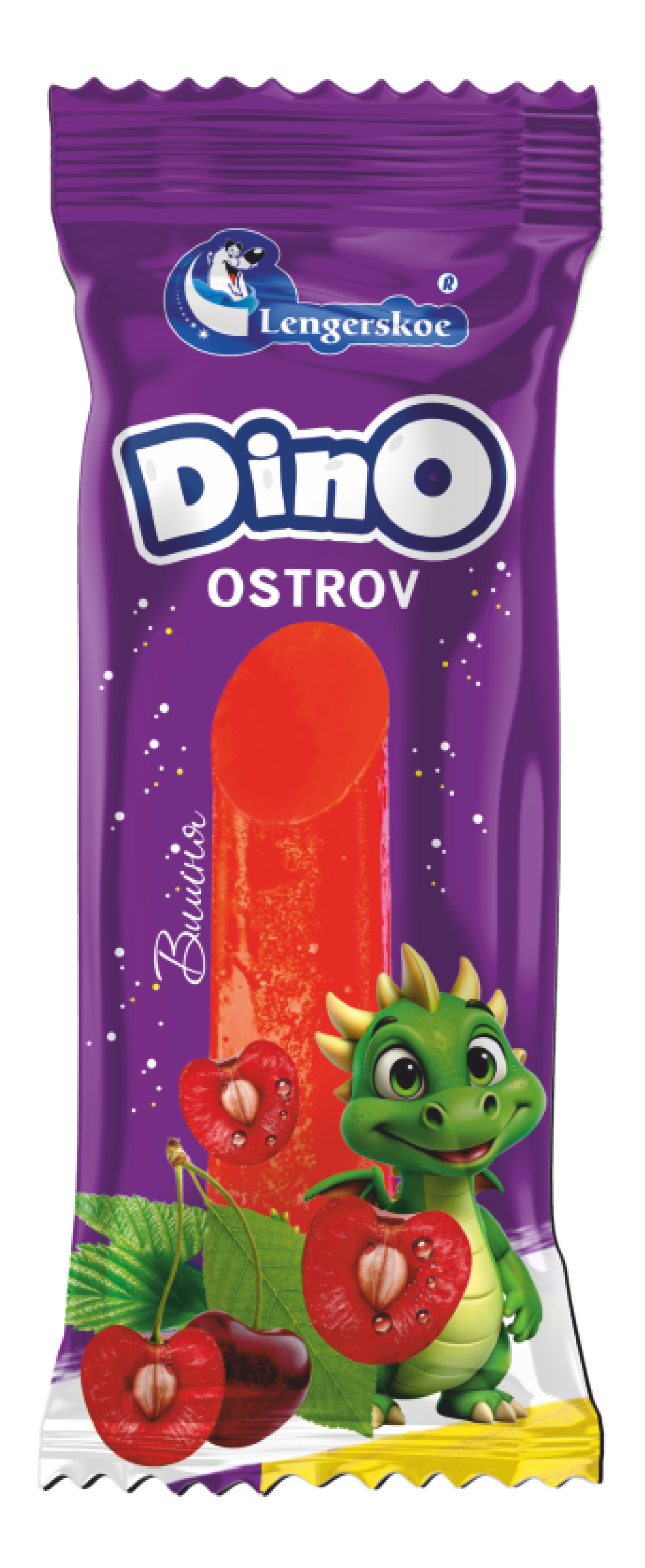 «Dino Ostrov» фруктовый лед со вкусом вишни 80г